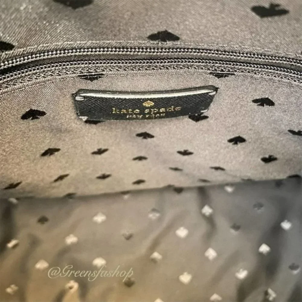 Kate spade shimmy glitter tote shoulder bag black new - Picture 10 of 11